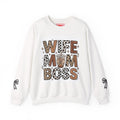 Wife Mom Boss Leopard Crewneck Sweatshirt — Betty Boop Star Graphic