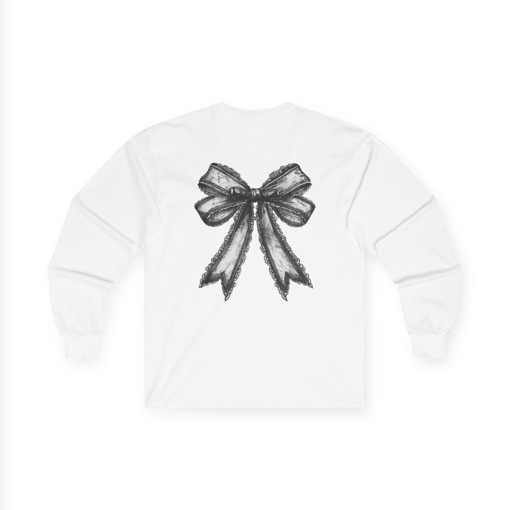 Hello Kitty x Ghostface Horror Long Sleeve Tee — Pink Neon Cute Scary Graphic