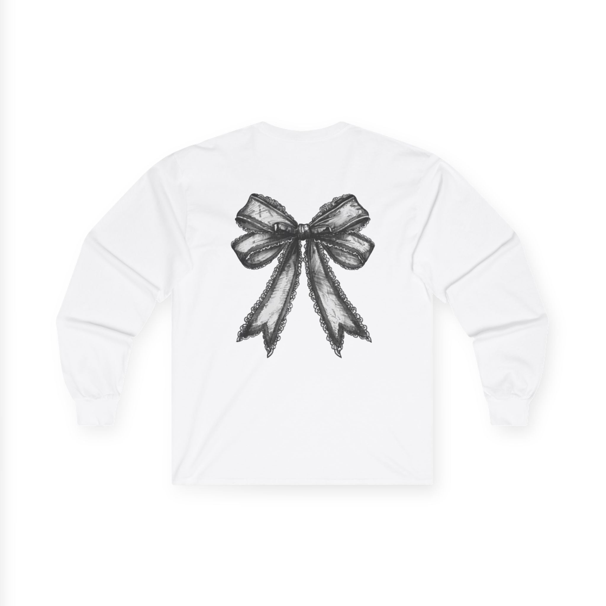 Hello Kitty x Ghostface Horror Long Sleeve Tee — Pink Neon Cute Scary Graphic