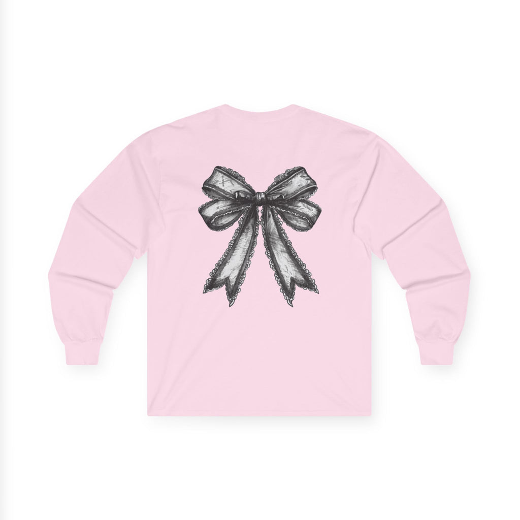 Hello Kitty x Ghostface Horror Long Sleeve Tee — Pink Neon Cute Scary Graphic