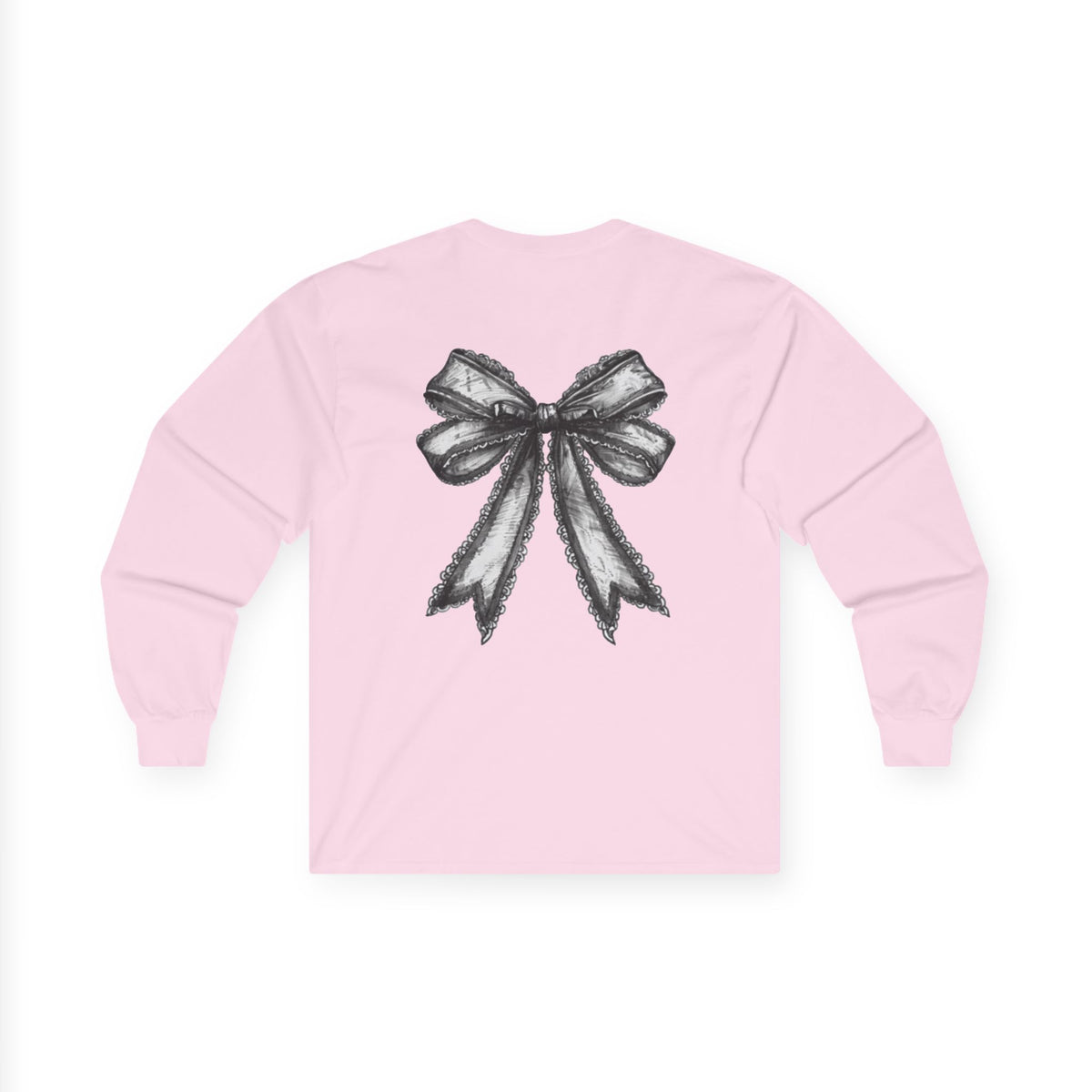 Hello Kitty x Ghostface Horror Long Sleeve Tee — Pink Neon Cute Scary Graphic