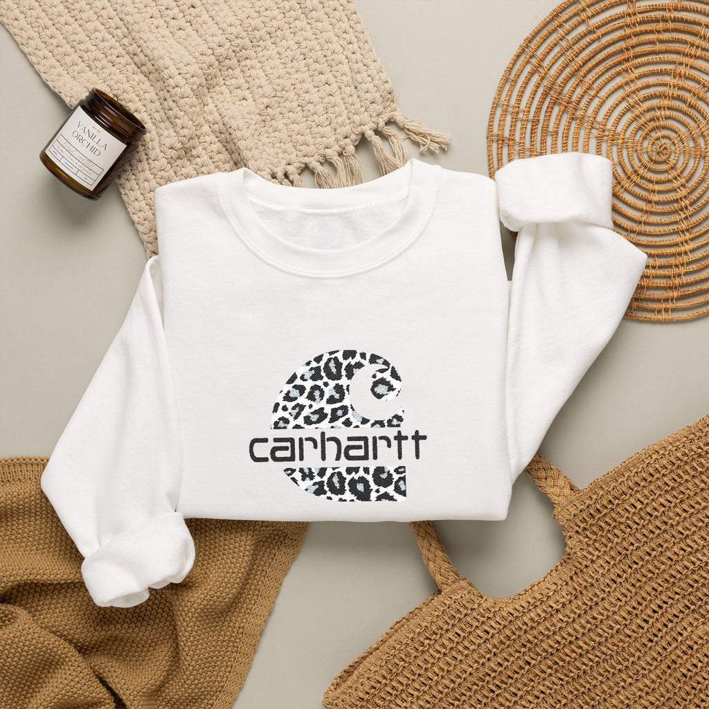 Leopard Logo Crewneck Sweatshirt